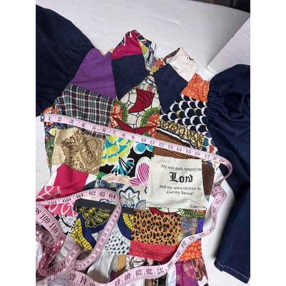 Artsy K. Small Collection Original Top/Blouse Patchwork Boho Zip Back Unique SEE - Picture 12 of 16